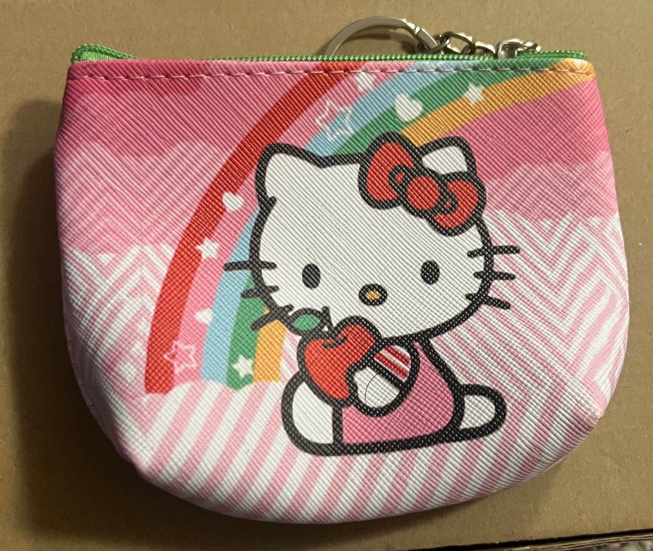 Apple rainbow kitty coin bag