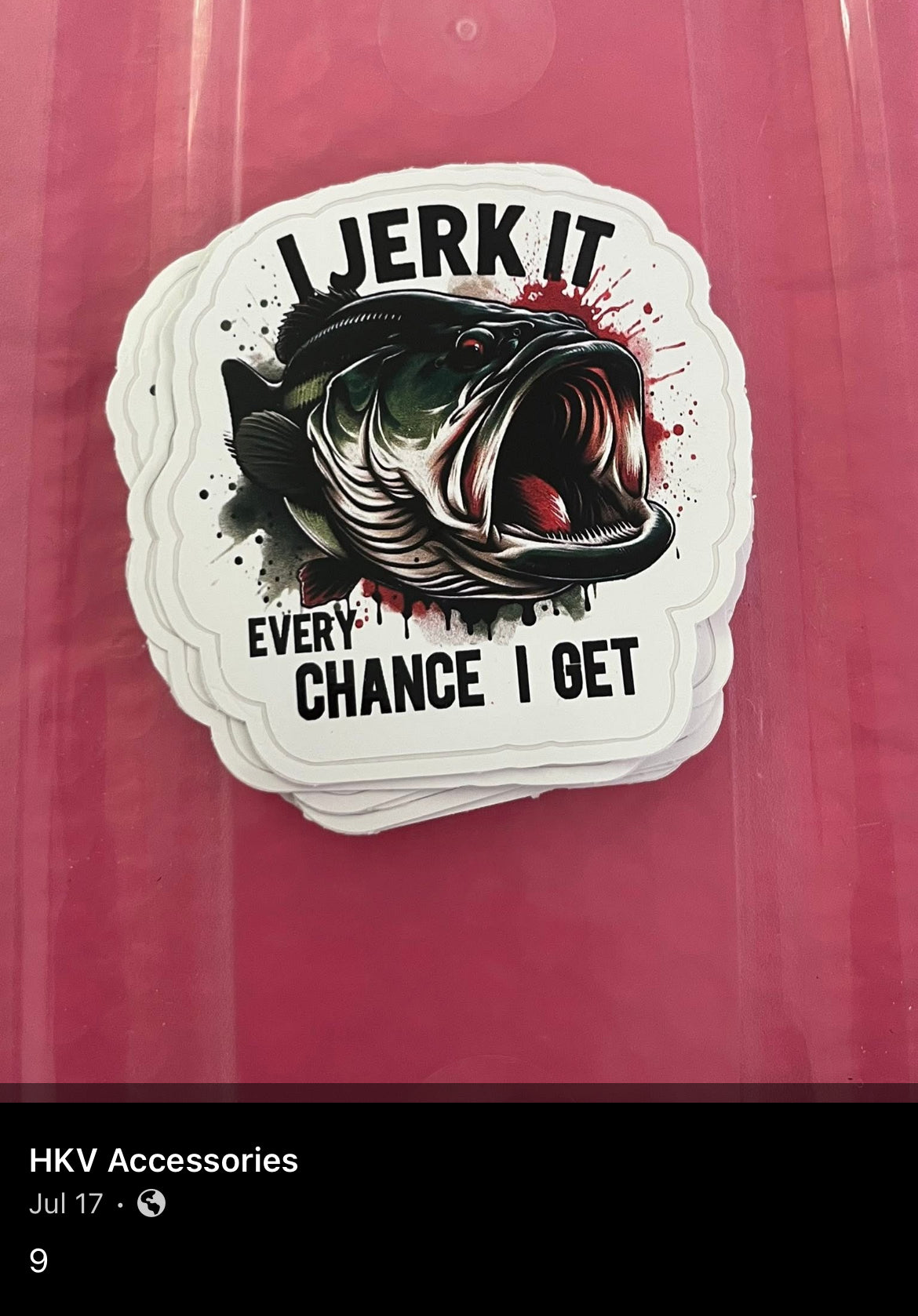 I jerk it fish sticker
