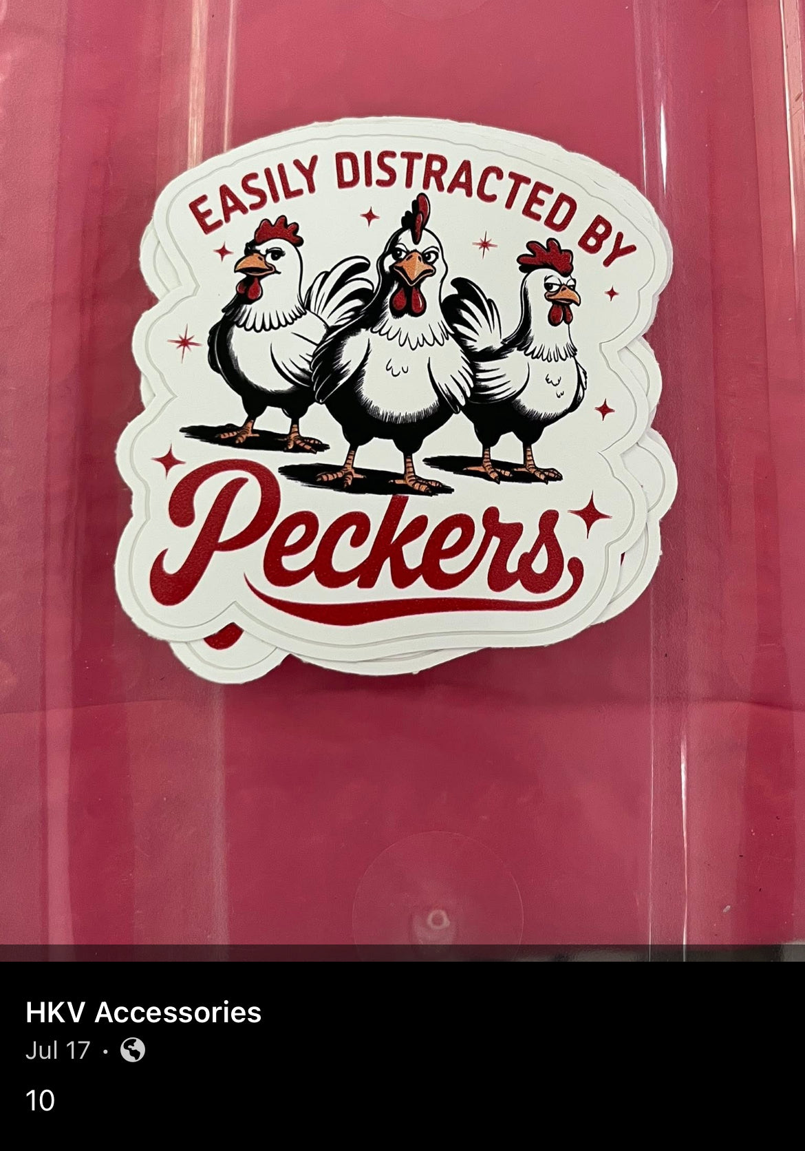 Easily distracted sticker