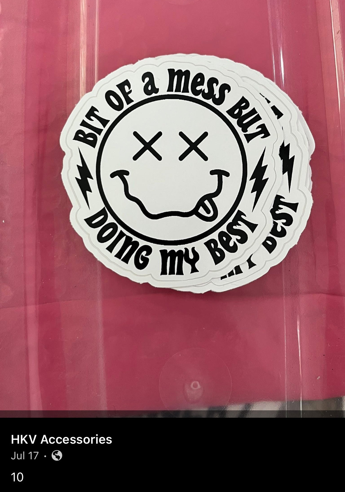 Bit of a mess sticker