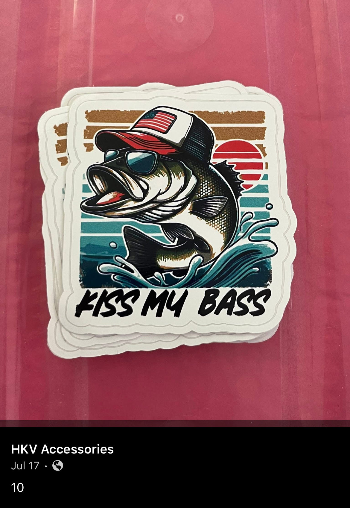 Kiss my bass  sticker
