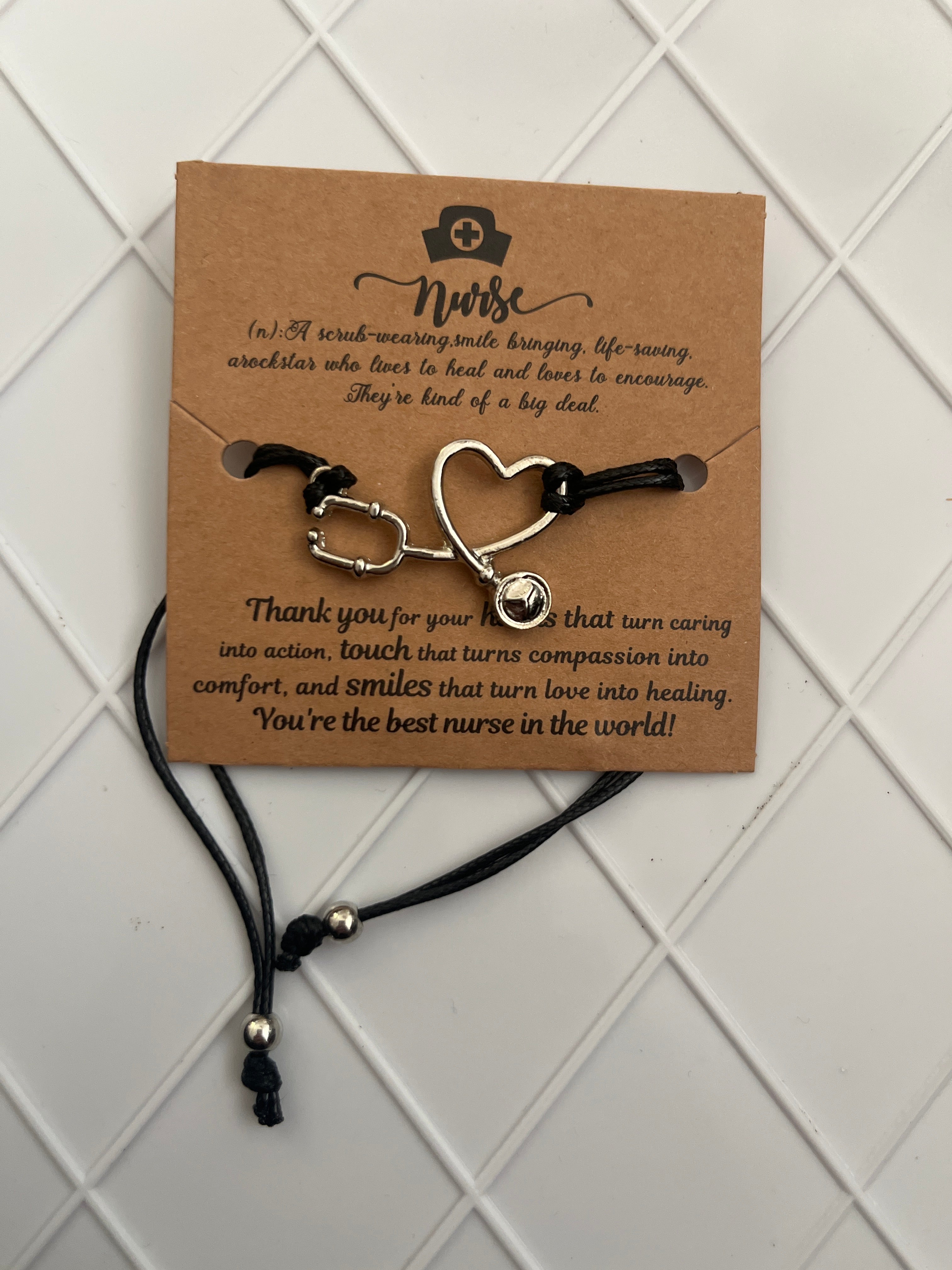 Nurse Pull string bracelet